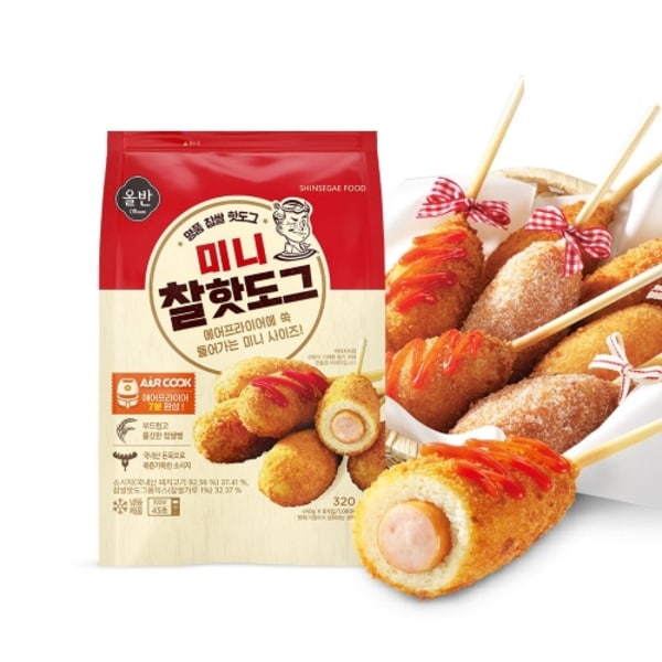 [본사배송][올반] 미니 찰 핫도그 320g X 4봉