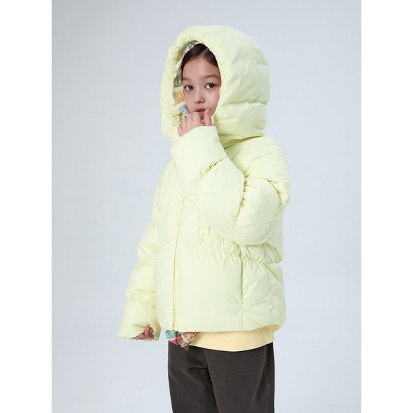KIDS W 글램 셔링 후드 다운 Lemon