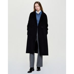 [25FW] [스테디셀러][캐시미어100%]블랙 핸드메이드 롱 코트 WSCO5D007BK