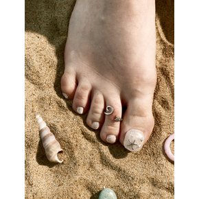 orvia toe ring-silver