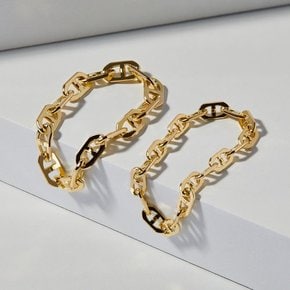 18K 볼륨 각 사다리 체인 금 반지 Type B