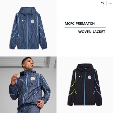 푸마 MCFC 24/25 프리매치 우븐 자켓 남성용 777580 - 22 24 MCFC Prematch Woven Jacket