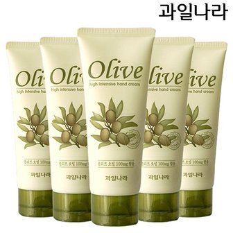 과일나라 올리브 인텐시브 핸드크림 100ml x 5개