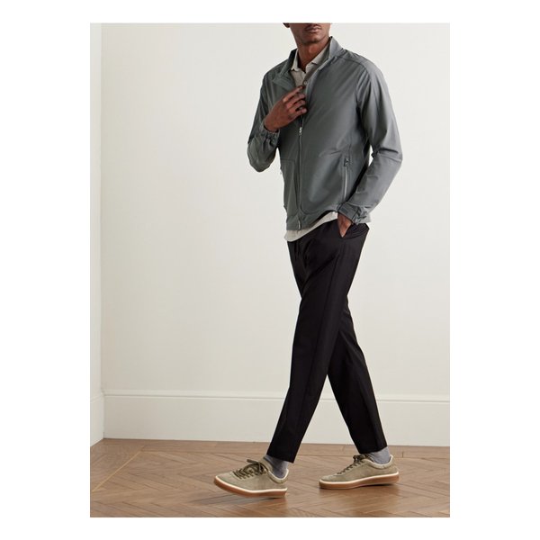 피터 밀러 해리스 헤링본 스트레치 코튼 모달 혼방 폴로 셔츠 그레이 1647597357786264