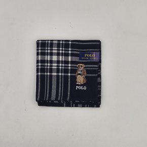 랄프로렌 곰돌이자수 체크 타월손수건 bearcheck-2
