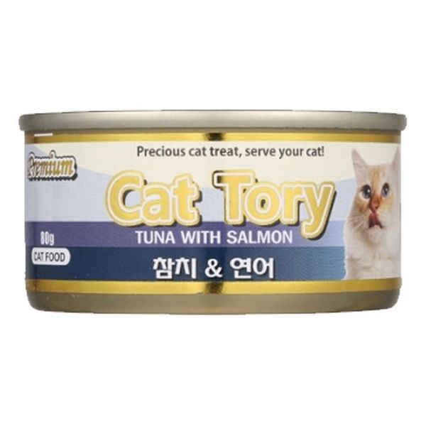 고양이 캣토리 참치 연어캔 습식 간식 통조림 80g 1P X ( 4매입 )