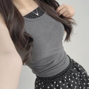 백 트임 레이어드 리본 탑 나시3color