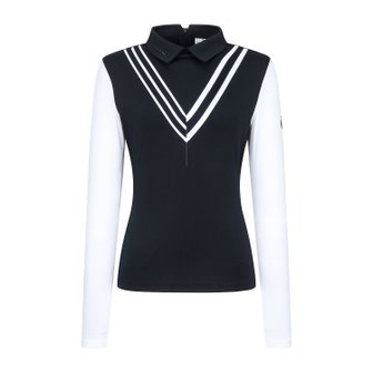 MARTINE GOLF [정상가 298000원]여성 쉐브론 냉감 티셔츠 D네이비 (QW0EKS20648)