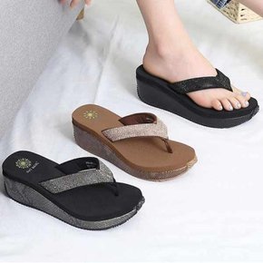 kami et muse Glittering strap wedge flip flop_KM22s289