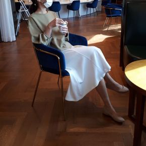 머메이드 스커트 플레어 치마 밴딩 봄 미디 아이보리 빅사이즈_P321126331