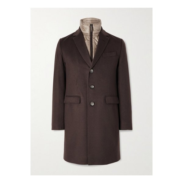 나일론 트리밍 캐시미어 퀼팅 탑 코트 46376663162875005