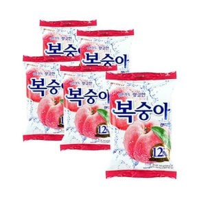 롯데제과 복숭아 캔디 153g x 5개 / 사탕_