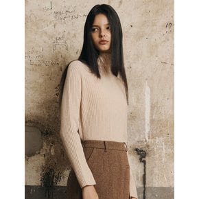 AR_Pitting turtleneck top_BEIGE