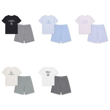 폴햄키즈 공용) 스트라이프 5부 라운지 세트 PKF2UI3820
