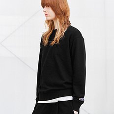 UNISEX 에센셜 코지 맨투맨 [BLACK] / SBD1U51040-WOMAN