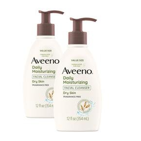 [해외직구] Aveeno 아비노 데일리 모이스처라이징 페이셜 클렌저 수딩 오트 354ml 2팩