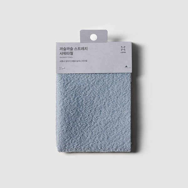 까슬까슬 스트레치 샤워타월 20x45cm 블루그레이 J625901000996