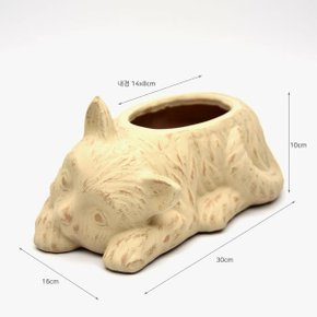 베트남 동물 토분 화분 30x16x10cm 고양이