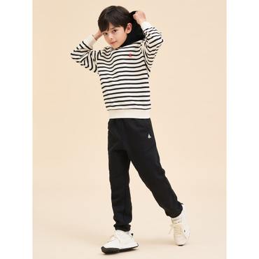 빈폴키즈 *SSG몰특가*[BEANPOLE KIDS] 스트라이프 후드 스웨트세트  블랙 (BI4141U035)