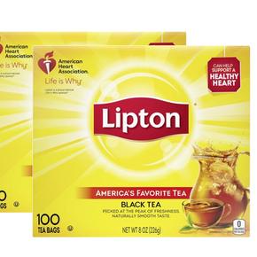 미국직구 Lipton 립톤 미국 인기 홍차 티백 100입 2팩