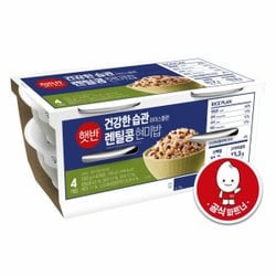 CJ 햇반 라이스플랜 렌틸콩현미밥 190g*4개