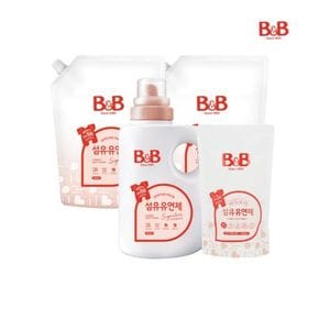 [증정] 유아 섬유유연제 자스민 용기1500ml 1개 +리필 1500ml 2개 (+유연제800ml증정)