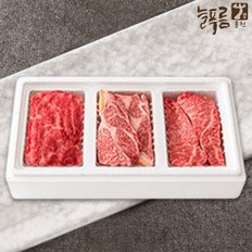 [늘푸름한우] 1등급이상 냉장 종합세트 3호 1.2kg(등심+채끝+불고기/각 400g)