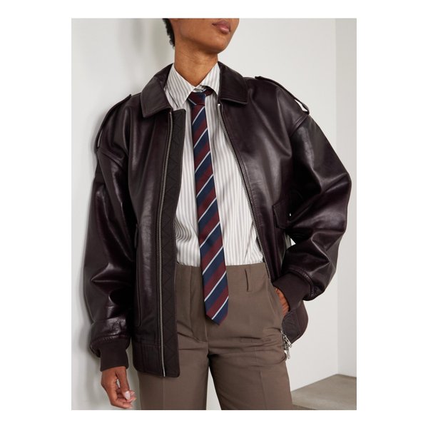 더프랭키샵 렌 스트라이프 트윌 타이 버건디 46376663162949612