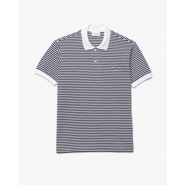 라코스테 (남성)클래식핏 스트라이프 폴로 PH9753-55G 522(화이트/블랙)