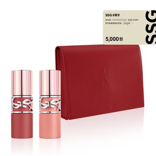 입생로랑 [9월/SSG단독][상품권] NEW 러브누드 립 스테인 듀오 세트(+입생로랑 파우치)