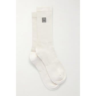 토템 모노그램 자수 리브 코튼 블렌드 양말 46376663162980166