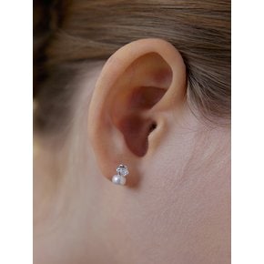 [연말 스페셜 6mm+10mm 진주귀걸이 증정] Fresh-water pearl clear earring