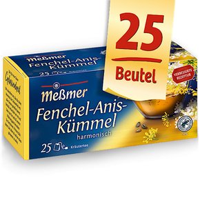 독일 메쓰머 펜넬 아니스 쿠민 허브차 MESSMER Fenchel Anis Kummel 25티백 4개