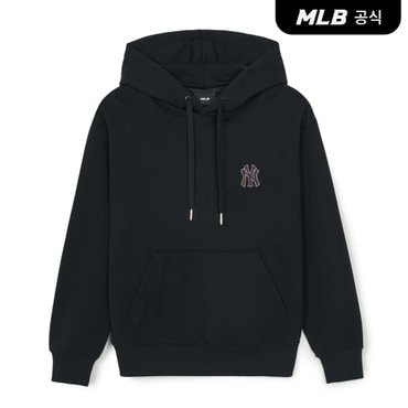 MLB [코리아공식] 클래식 모노그램 빅럭스 오버핏 후드티 NY (Black)