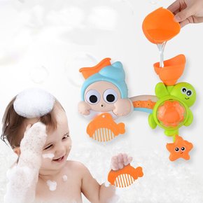 홈앤 빙글빙글 목욕놀이 소라와 거북이 아기 유아 어린이 물놀이 목욕놀이 욕조 장난감