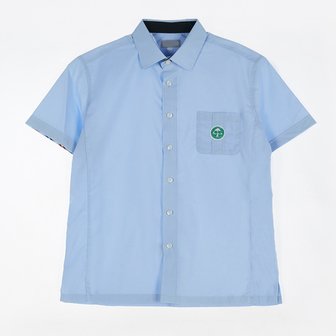 교복몰 [교복아울렛] 블루 반팔 셔츠 (송파공고) 교복 학교
