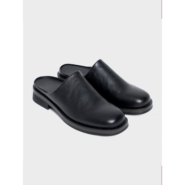 MONO11 비톰 미니멀 5CM 뮬 엣지블랙