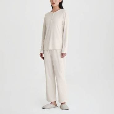 JAJU 25 S/S 신상품   JAJU  여 소프트 립 부츠컷 라운지 팬츠 J205102006
