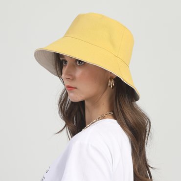 라라 양면 벙거지 모자-Yellow(LALA2H124F)