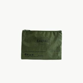 [무케] 라브라크_멀티 컴프백 밀리터리 카키 여행용 파우치 화장품 여권보관 미니사이즈
