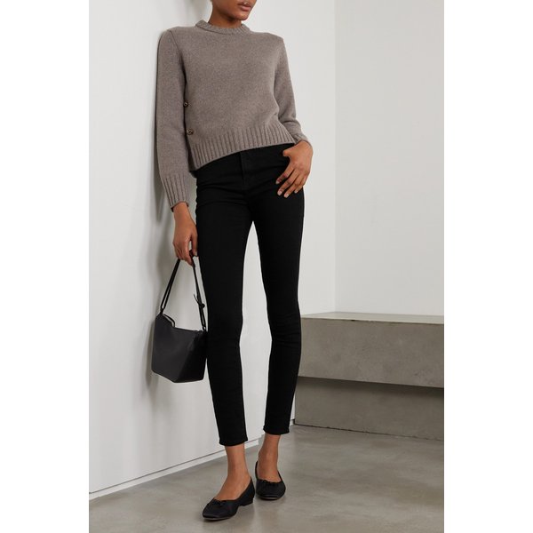 라장스 마르그리트 하이웨이스트 스키니 진 블랙 665933304190946