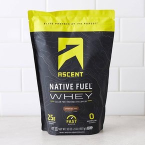 Ascent Native Fuel 유청 단백질 파우더 - 초콜릿 - 32온스, 오르막 건강식품