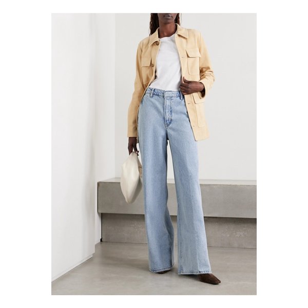 와이드 팬츠 하이라이즈 와이드  진 라이트 데님 1647597350117502