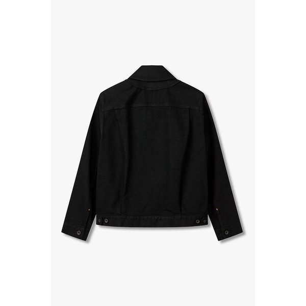 남성 울 멜턴 믹스 데님 자켓 (블랙) 6425301502000