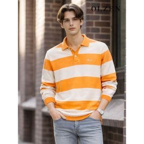 럭비 스트라이프 카라 니트 ZMD1ET1101_P382957506