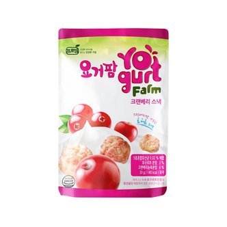 프로엠 요거팜 유산균 크랜베리 스낵 30g x 1개 / 아이간식 오곡 쌀과자