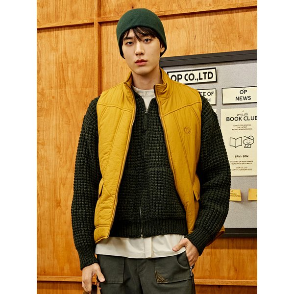 밴드넥 패딩 집업 베스트 CTS23WWPVA46 ORA