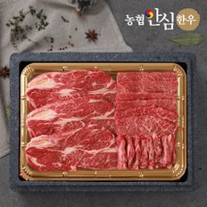 [농협안심한우] 한우 1등급 구이세트 1kg(등심500g+특수부위500g)