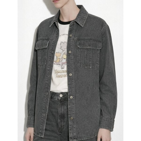 오버핏 데님 셔츠 자켓_YC3DJ02