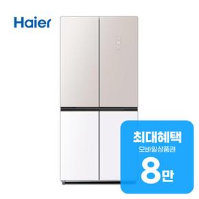 글램글라스 4도어 냉장고 433L (베이지/글램 화이트) HRS445MNEW 렌탈 60개월 월 29000원
